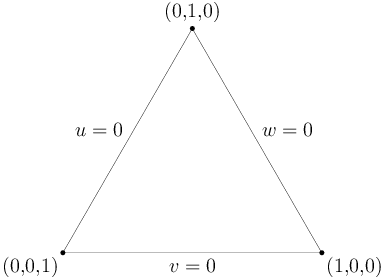 Triangle coordinate system