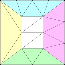 Asymmetrically tessellated quad